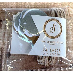 Ms. Sparkle & Co. Paperie 24 Gift Tags 2x3.5 Inch With Twine CM00200357